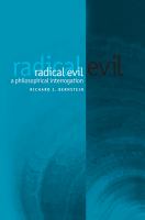 Radical evil : a philosophical interrogation /