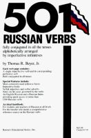 501 Russian verbs : fully conjugated in all the tenses, alphabetically arranged /