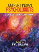 Eminent Indian Psychologists : 100 years of Psychology in India.