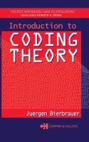 Introduction to coding theory /