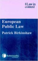 European public law /