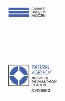 Natural agency : an essay on the causal theory of action /