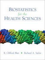 Biostatistics for the health sciences /