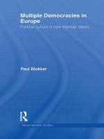 Multiple democracies in Europe : political culture in new member states /