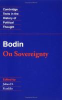 On sovereignty : four chapters from the six books of the commonwealth /
