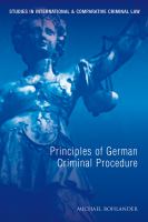 Principles of German criminal procedure