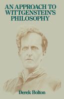 An approach to Wittgenstein's philosophy /