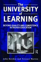 The university of learning /
