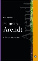 Hannah Arendt : a critical introduction /