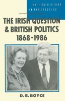 The Irish question and British politics, 1868-1986 /