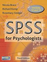 SPSS for psychologists : a guide to data analysis using SPSS for Windows : versions 12 and 13
