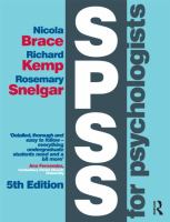 SPSS for psychologists /