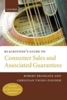 Blackstone's guide to consumer sales and associated guarantees /