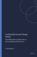 Leading educational change wisely /