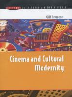Cinema and cultural modernity /