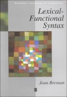 Lexical-functional syntax /