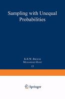 Sampling with unequal probabilities /
