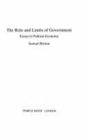 The role and limits of government : essays in political economy /