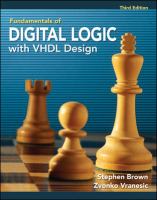 Fundamentals of digital logic with VHDL design /