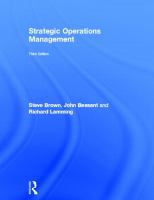 Strategic operations management /