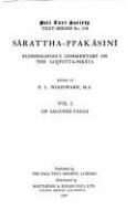 Sārattha-ppakāsinī : Buddhaghosa's commentary on the Saṇyutta-nikāya /
