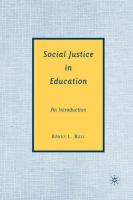 Social justice in education : an introduction /