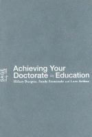 Achieving your doctorate in education /