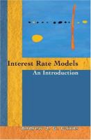 Interest rate models : an introduction /