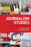 Journalism studies a critical introduction /