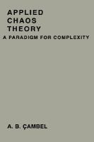 Applied chaos theory : a paradigm for complexity /