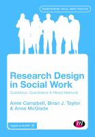 Research design in social work : qualitative and quantitative methods /