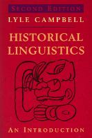 Historical linguistics : an introduction /