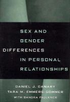 Sex and gender differences in personal relationships /