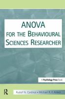 ANOVA for the behavioural sciences researcher /