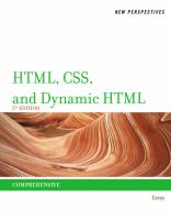 New perspectives on HTML, CSS, and Dynamic HTML : comprehensive /