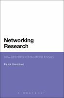 Networking research new directions in educational enquiry /