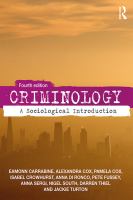Criminology : a sociological introduction /