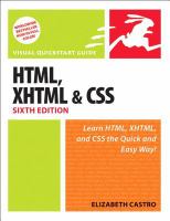 HTML, XHTML & CSS : visual quickstart guide /