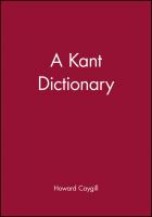 A Kant dictionary /