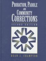 Probation, parole, and community corrections /