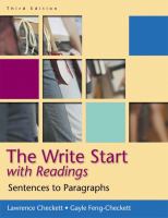 The write start with readings : sentences to paragraphs /