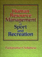 Human resource management in sport and recreation /