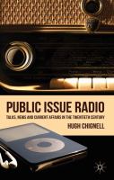Public issue radio : talks, news and current affairs in the twentieth century /