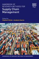 Handbook of research methods for supply chain management /