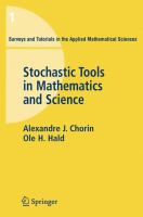 Stochastic tools in mathematics and science /