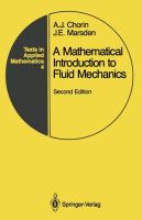A mathematical introduction to fluid mechanics /