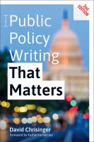 Public policy writing that matters /