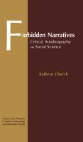 Forbidden narratives : critical autobiography as social science /