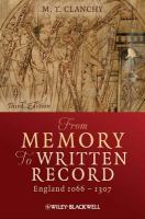 From memory to written record England, 1066-1307 /