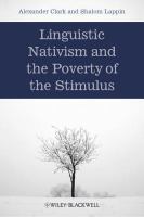 Linguistic nativism and the poverty of the stimulus